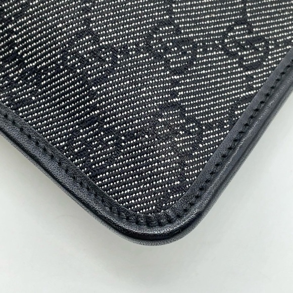 Auth Gucci GG Canavs x Leather Black
 SV Sacoche Shoulder Bag - Picture 6 of 14